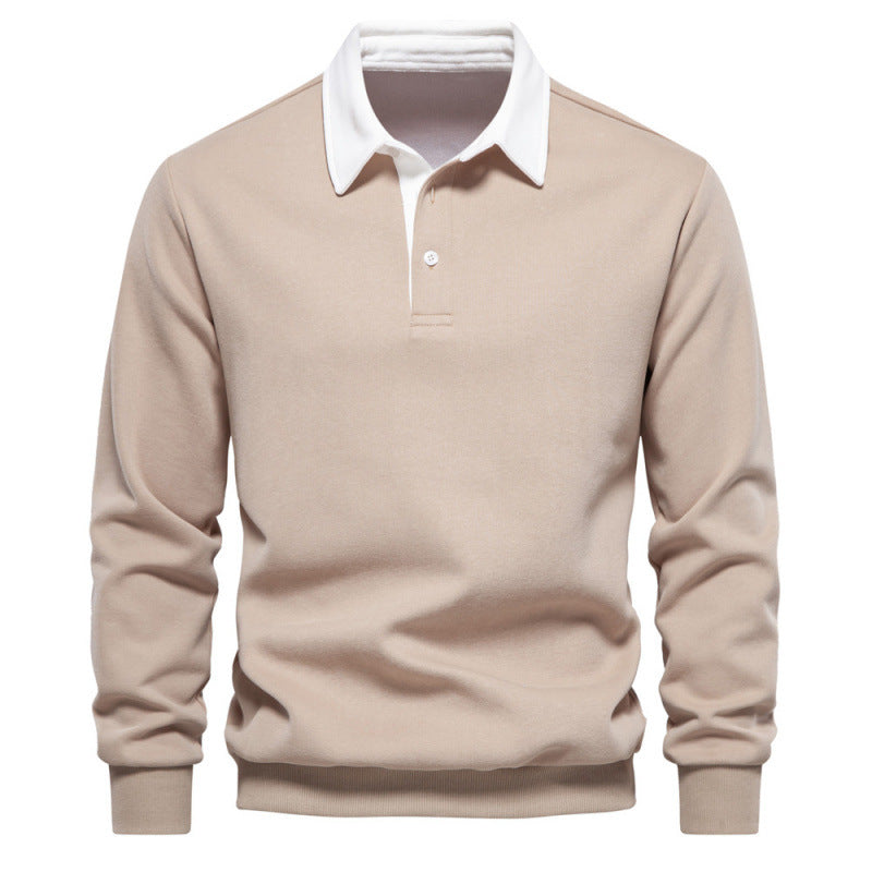 Long sleeve polo collar pullover packed and ready for a travel kit