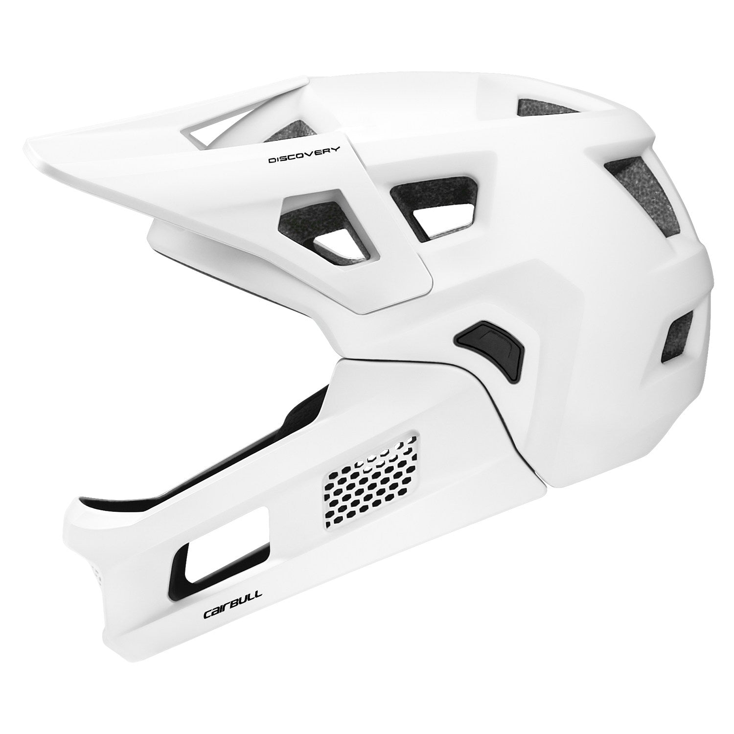 Rear dial of the helmet adjusted by a gloved hand on the trail