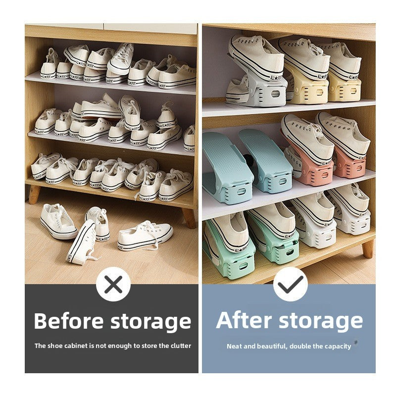 Adjustable Dual Layer Shoe Rack