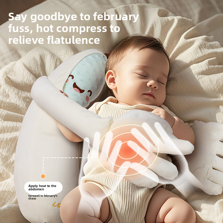 Top down view of the baby soothing hugging pillow plush comforter