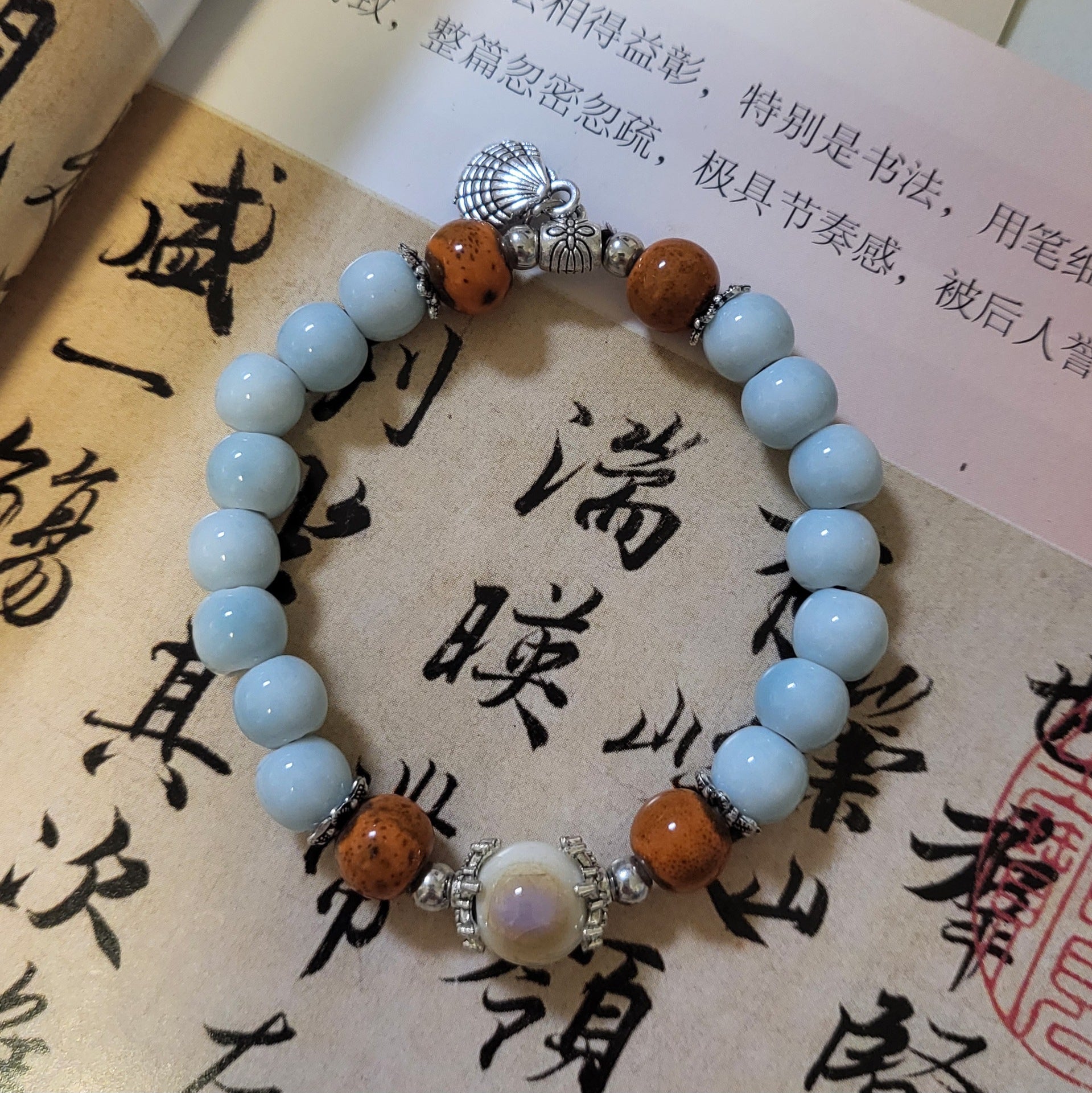 Handmade Ceramic Beads Strand | everyday wear styled scene