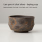 Handmade Rock Clay Tea Cup Japanese Wabi-Sabi Style