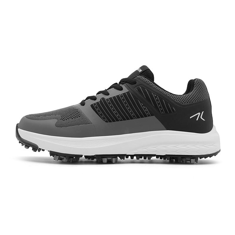 Mens golf shoe spikeless outsole with a molded rubber nub pattern for grip