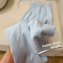 Cotton and linen straight-leg casual pants