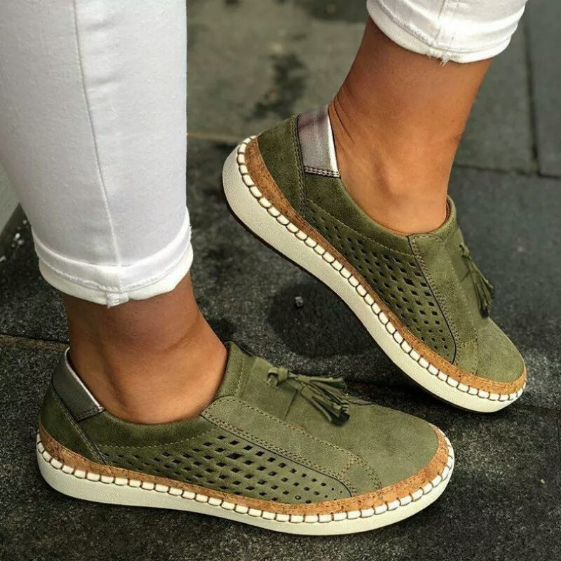 Womens Tassel Sport Casual Shoes | side profile detail