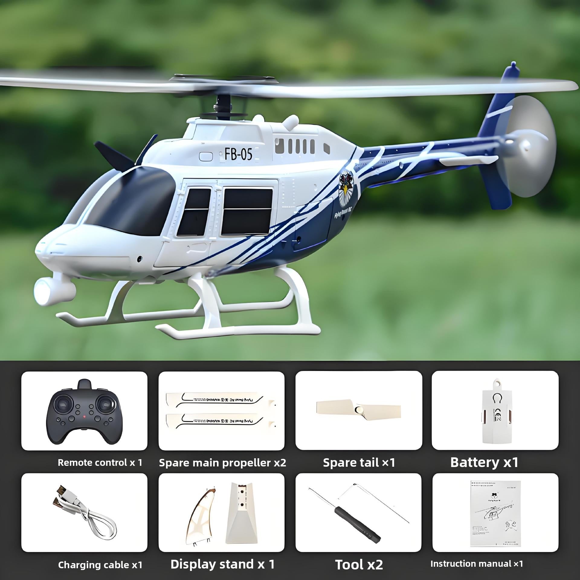 RC Stunt Helicopter Optical Flow | soft lighting studio shot