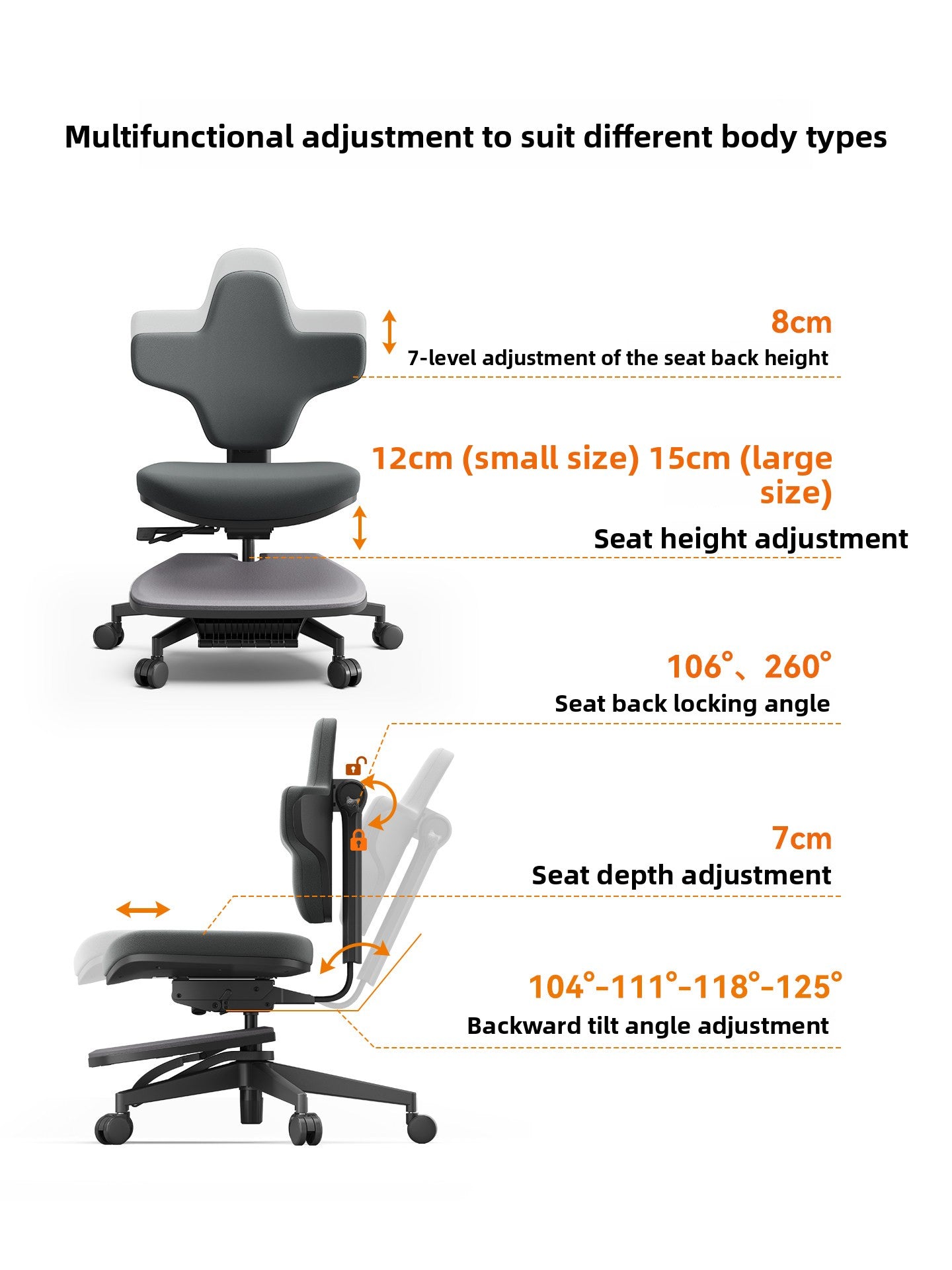Ergonomic sit stand desk chair shown from the side with padded seat and caster base