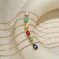 Water Drop Zircon Gold Plated Necklace with Adjustable Chain