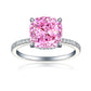S925 Sterling Silver Pink Simulated Diamond Ring