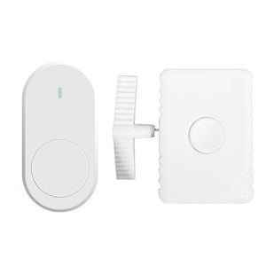Wireless remote light switch host and remote shown from the front
