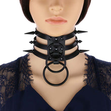 Rivet Spike Adjustable PU Leather Gothic Choker