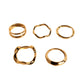 Five-Piece Geometric Stackable Rings Set