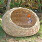 Hand-Woven Rattan Pet Cage with | travel ready setup