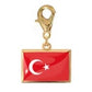 Stainless Steel National Flag Pendant Bracelet
