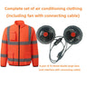 Fluorescent Orange AC Vest 2282 5V Fan / XL | US 42 / EU 52