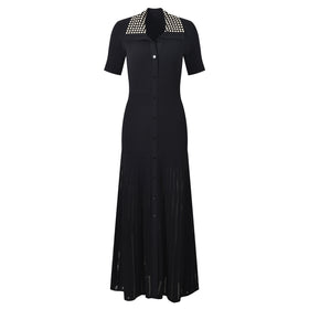 V-Neck Beaded Waist Dress