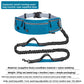 Navy blue running waist belt and reflective bungee dog leash set in nylon webbing