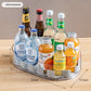 White transparent rotating tray with bottles, labelled 33 cm by 21.5 cm by 7.3 cm, option White Transparent