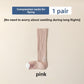 Pink high tube compression sock with a ribbed leg, white toe and pink heel, pink colorway