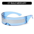 C7 Blue Frame White Mirror