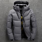 Dark gray men's quilted hooded puffer jacket, variant photo for size 5XL