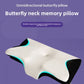 Side sleeper resting their head and neck on the contoured memory foam pillow