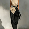Top Wide-Leg Pants Set - Khaki color