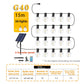 Solar Powered G40 Outdoor Decorative Light String