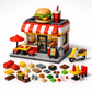 Child building a small city with the Creative City Building Blocks bricks