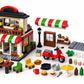 Close-up of the chunky bricks and vehicle pieces in the building set