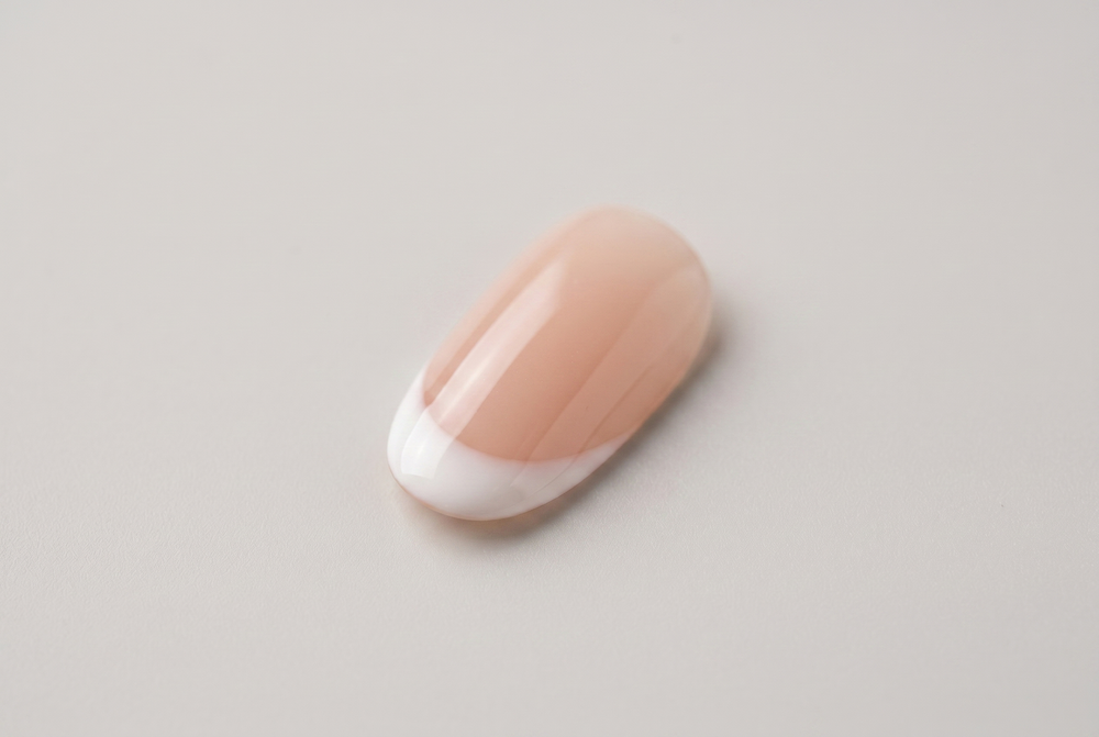 Peach Milk French Press Nails