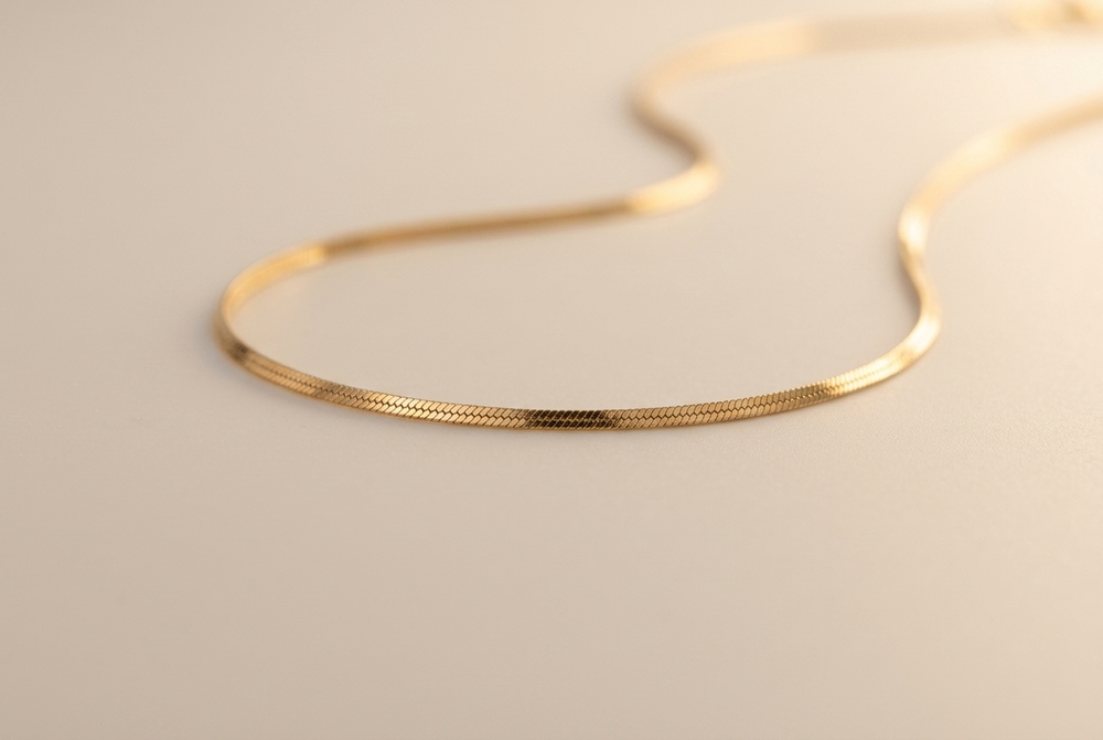 Square Snake Bone Necklace