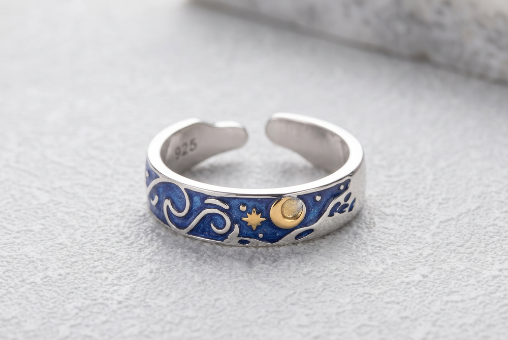 Adjustable Starry Night Ring