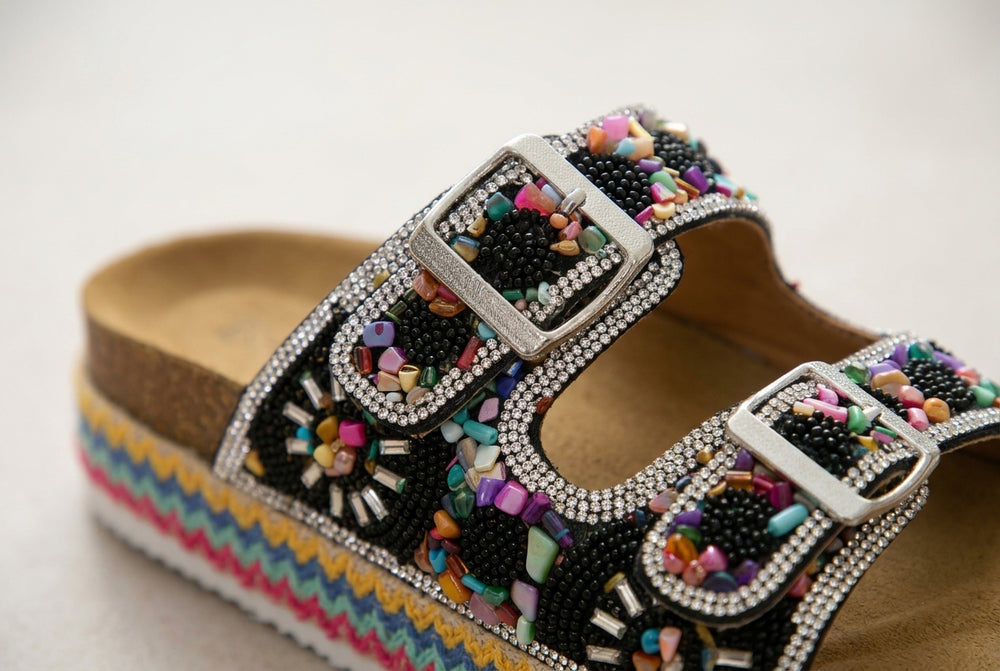 Beaded Platform Slides