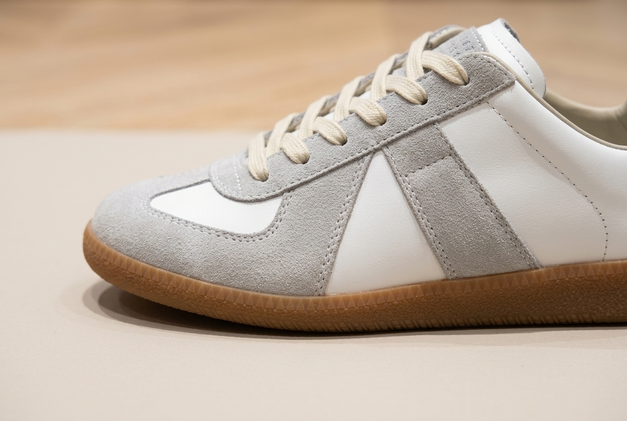 genuine-leather-lace-up-flat-sneakers functional close up