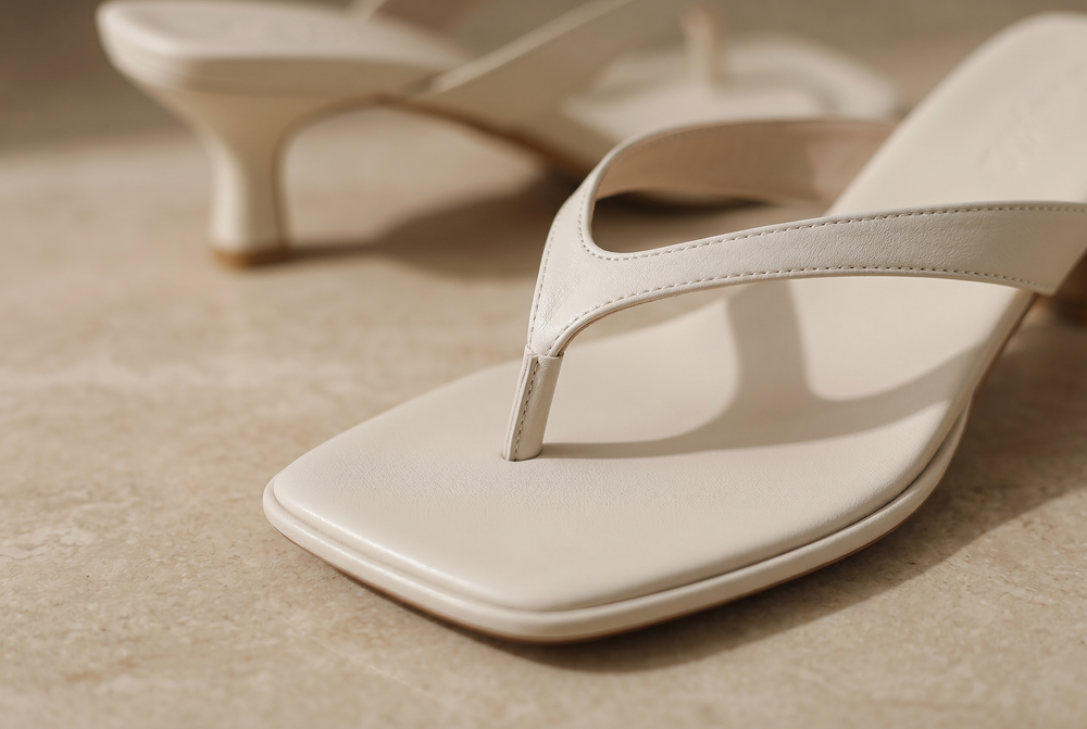 A clean square open toe