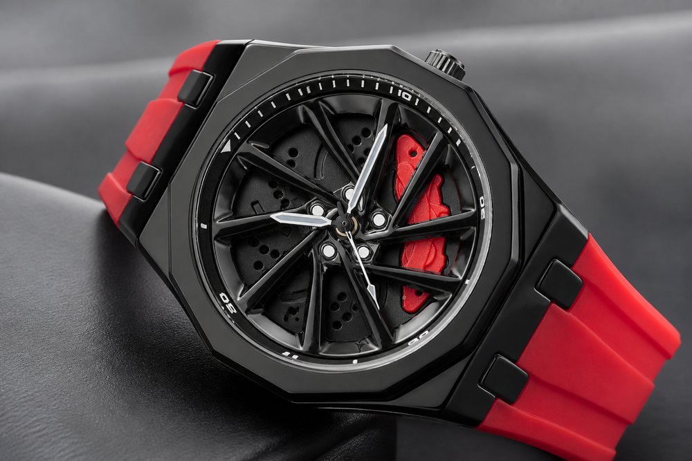 Car Wheel Octagon Watch