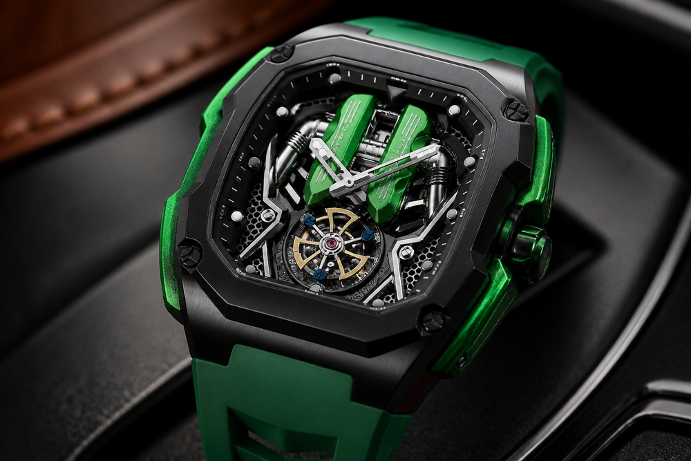 Quartz Watch, Color Tip Strap