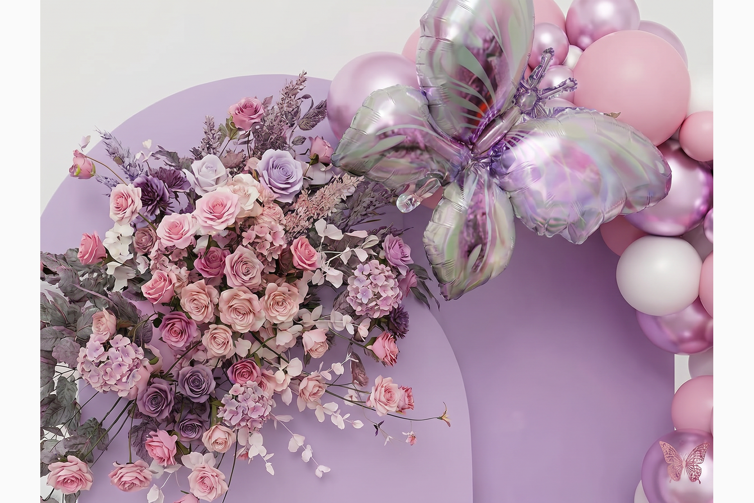 Butterfly Balloon Chain Set for Party Decoration for Stylish Party Decoration, Photo Backdrops and Easy Event Styling - close-up detail