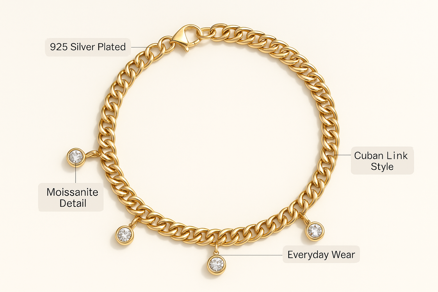 cuban chain bracelet everyday product for busy day simple errand everyday routine with practical value cleaner use and e 5