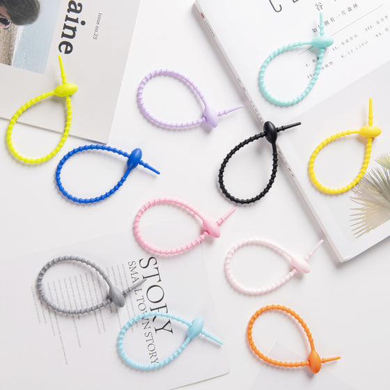 Tadpole Shaped Silicone Ties