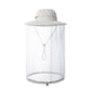 Bug net sun hat with a drawcord chin strap and dome crown