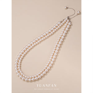 S925 Sterling Silver Round Bead Necklace | front view product hero shot