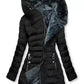 Womens Hooded Mid-Length Cotton Jacket