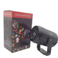 Retail box for the LED projection light shown beside the black projector unit