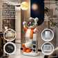 Orange XXL astronaut bear statue 132 cm total height with moon lamp, Xiao Ai speaker, clock and coin bank callouts