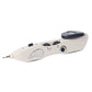Off white rechargeable massage pen shown from the side on a white background, option photo