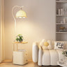 Warm Light / FS-539 Floor Lamp Ruffled Shade White / US