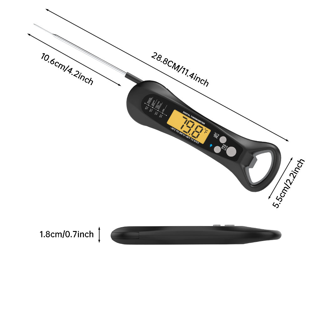 Digital Food Thermometer with Folding Probe