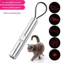 Stainless Steel Laser Cat Teaser Pen with Rotating Pattern Head